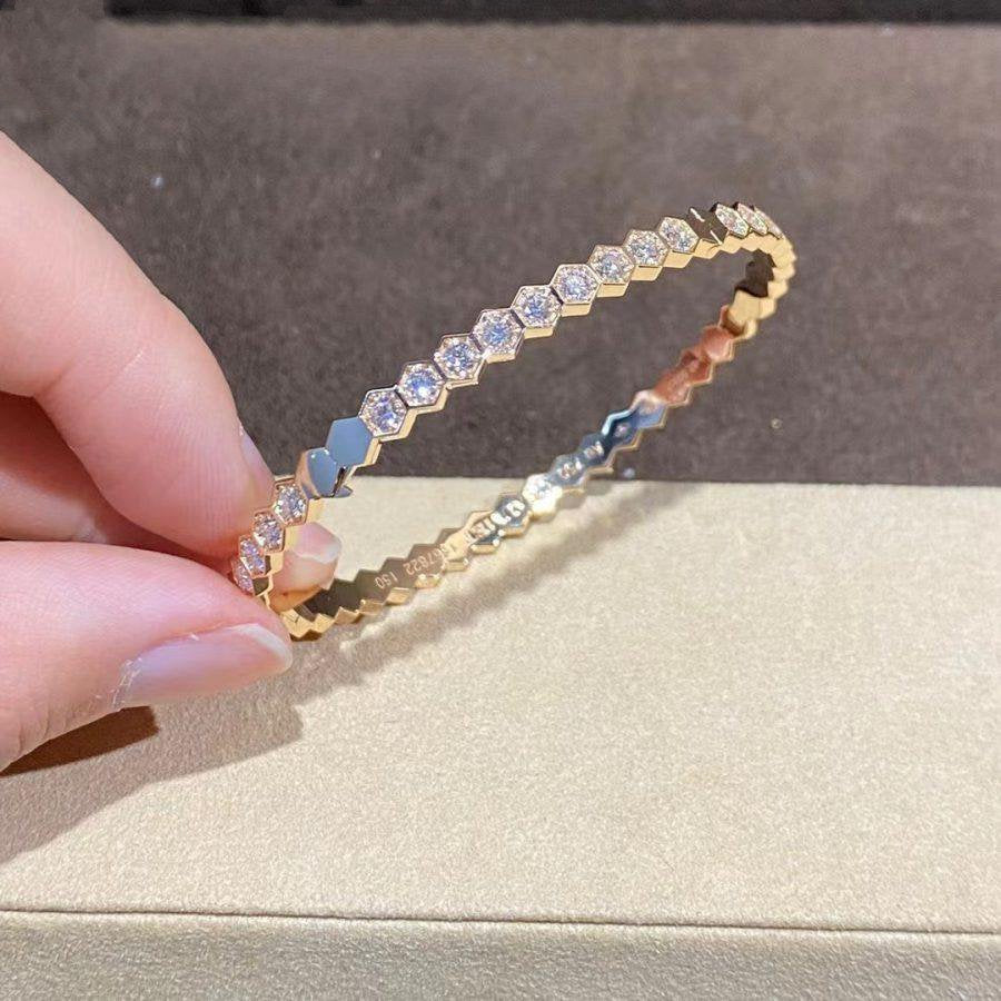 [Pearl Jewelrys]BEE LOVE GOLD BRACELET FULL DIAMOND