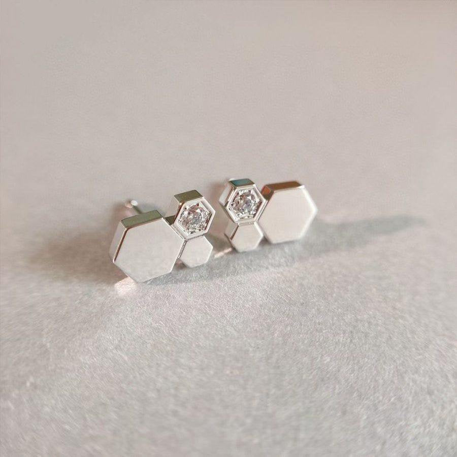[Pearl Jewelrys]BEE LOVE SILVER DIAMOND EARRINGS