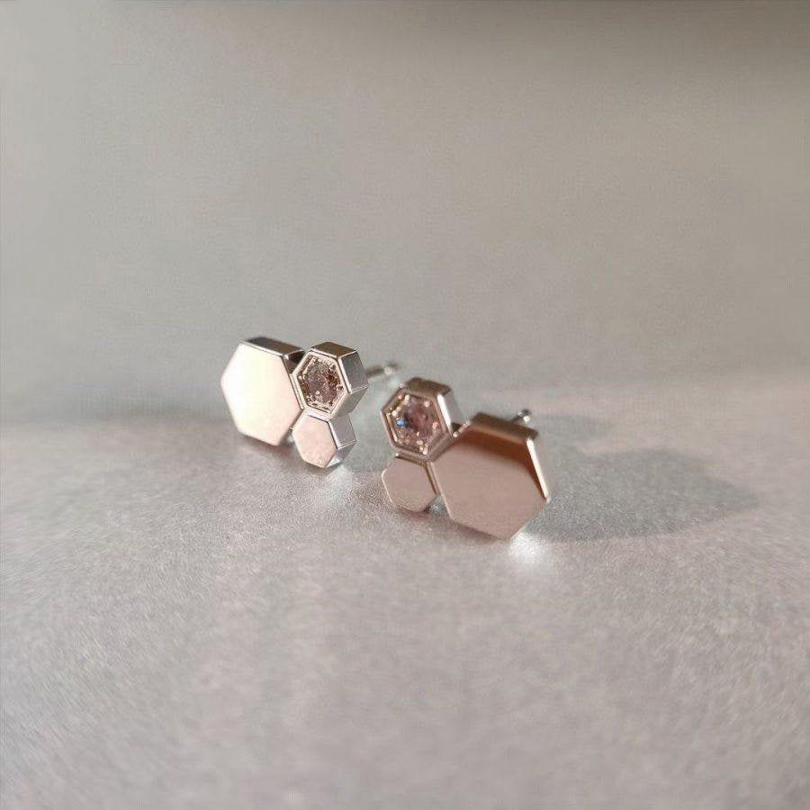 [Pearl Jewelrys]BEE LOVE SILVER DIAMOND EARRINGS