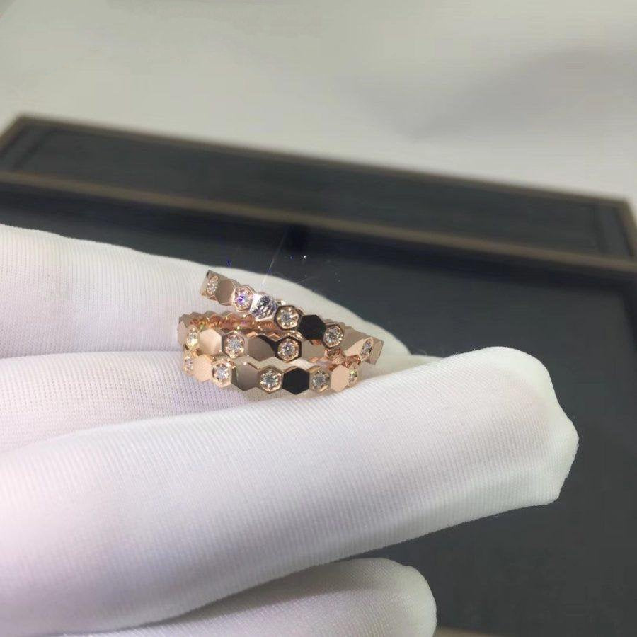 [Pearl Jewelrys]BEE LOVE RING PINK GOLD DIAMOND