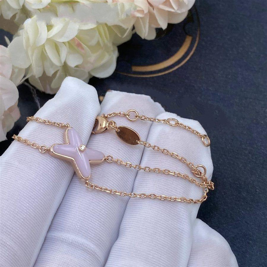 [Pearl Jewelrys]JEUX BRACELET PINK MOP PINK GOLD 1 DIAMOND
