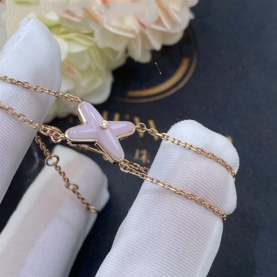 [Pearl Jewelrys]JEUX BRACELET PINK MOP PINK GOLD 1 DIAMOND