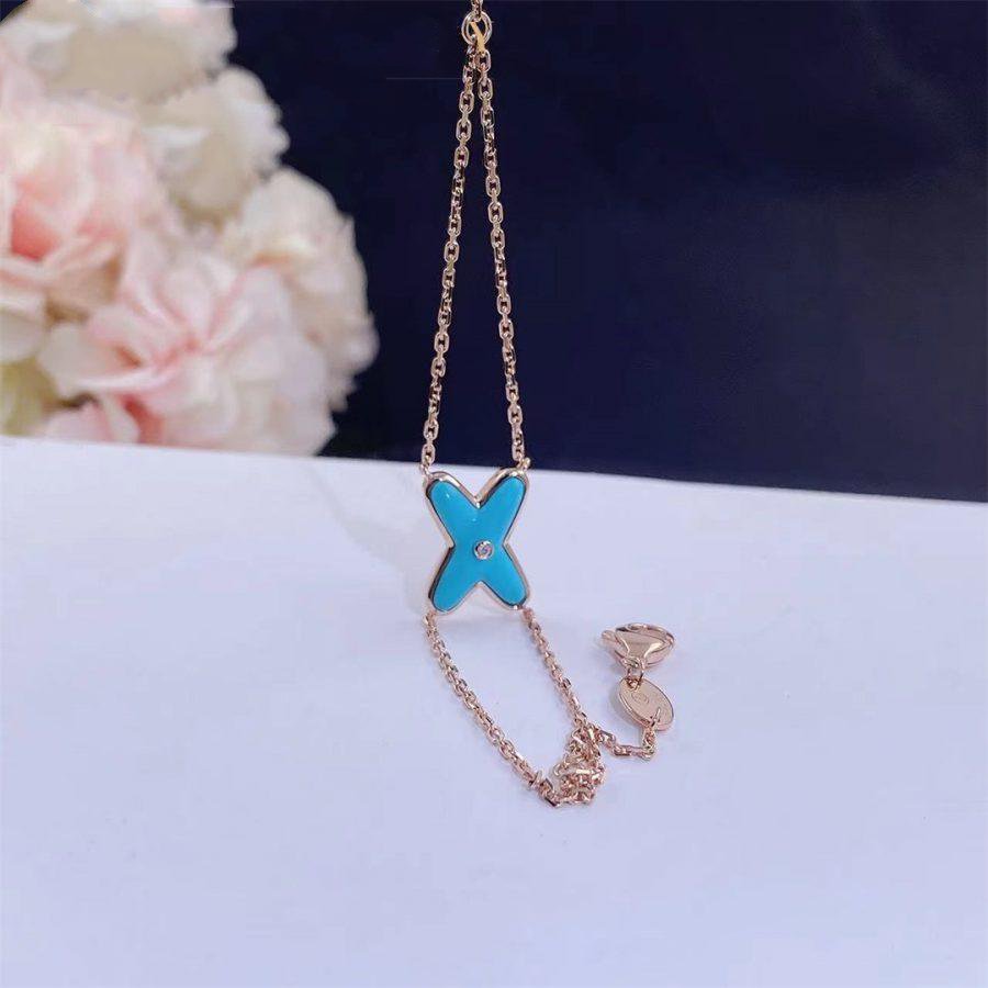 [Pearl Jewelrys]JEUX BRACELET TURQUOISE PINK GOLD 1 DIAMOND