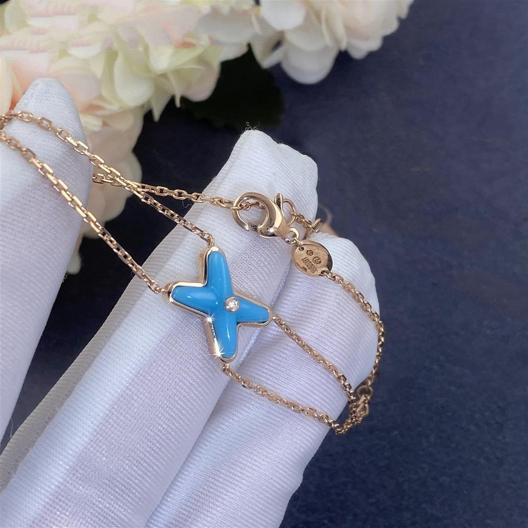 [Pearl Jewelrys]JEUX BRACELET TURQUOISE PINK GOLD 1 DIAMOND