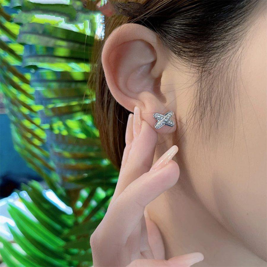 [Pearl Jewelrys]JEUX DE SILVER DIAMOND EARRINGS