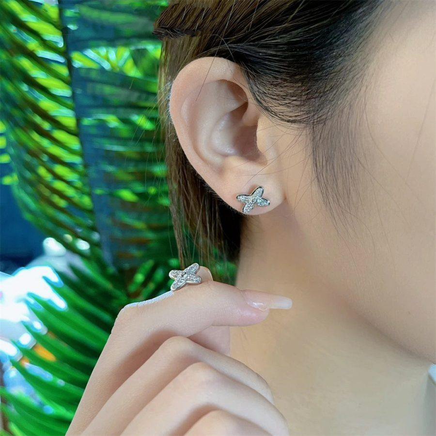[Pearl Jewelrys]JEUX DE SILVER DIAMOND EARRINGS