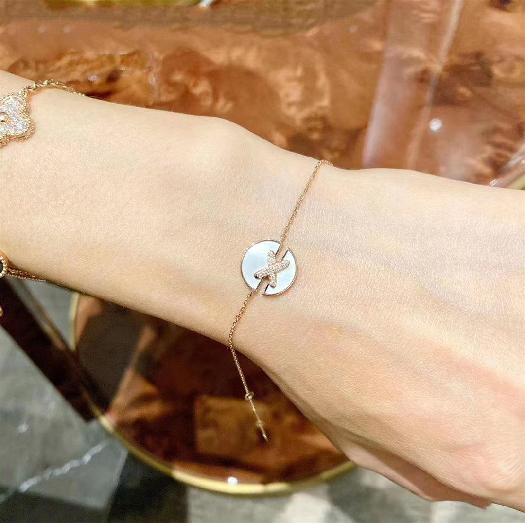[Pearl Jewelrys]JEUX DE BRACELET MOP PINK GOLD DIAMONDS