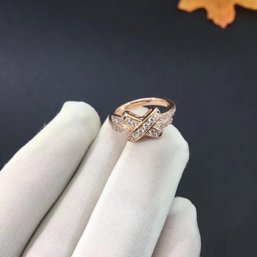 [Pearl Jewelrys]JEUX DE RING PINK GOLD DIAMOND