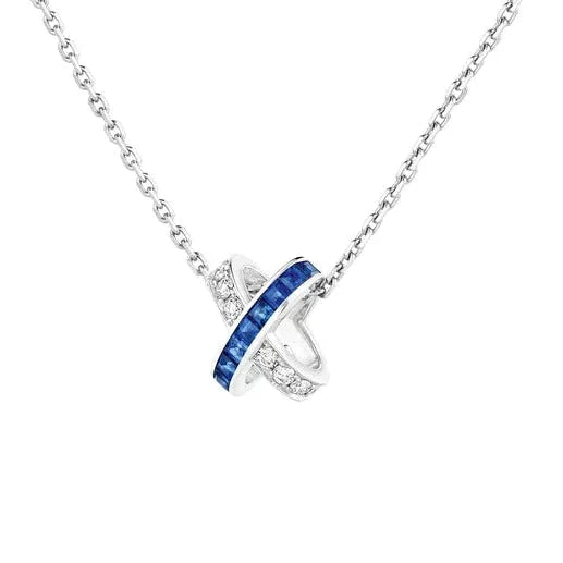 [Pearl Jewelrys]LIENS DIAMOND SILVER NECKLACE