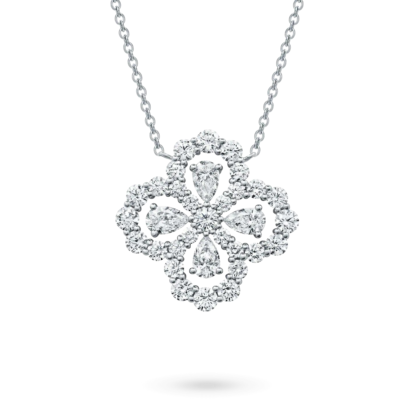 [Pearl Jewelrys]LOOP NECKLACE FULL MOTIF DIAMOND 16MM MULTIPLE COLORS
