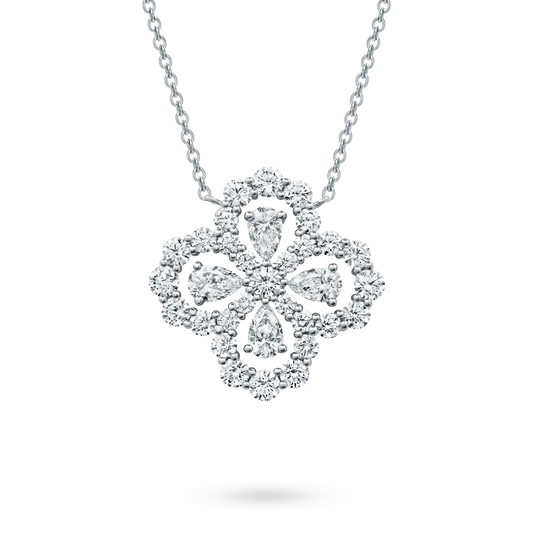 [Pearl Jewelrys]LOOP NECKLACE FULL MOTIF DIAMOND 16MM MULTIPLE COLORS