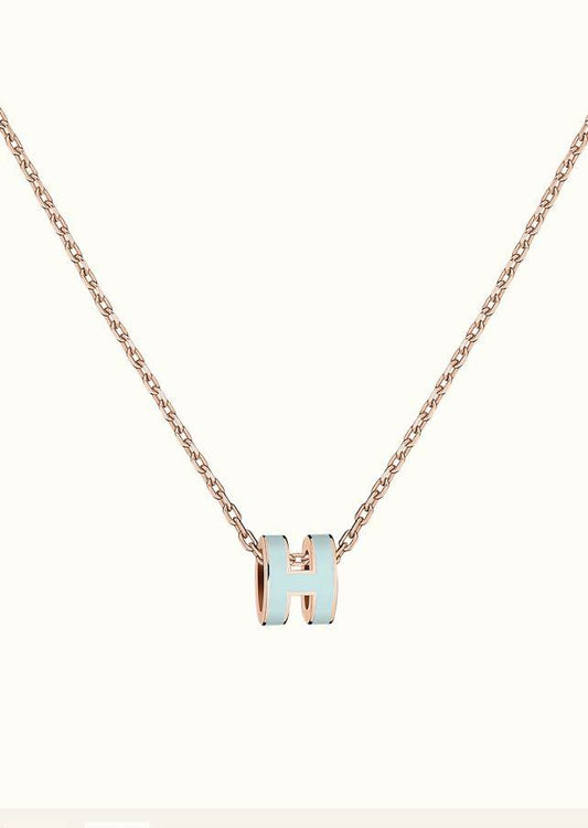 [Pearl Jewelrys]POP H LIGHT BLUE NECKLACE