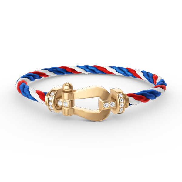 [Pearl Jewelrys]FORCE LARGE HORSESHOE HALF DIAMOND BRACELET GOLD