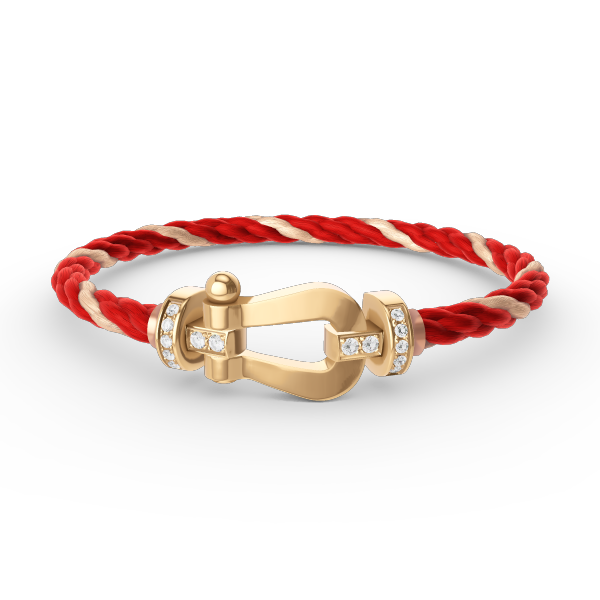 [Pearl Jewelrys]FORCE LARGE HORSESHOE HALF DIAMOND BRACELET GOLD