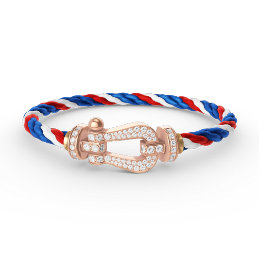 [Pearl Jewelrys]FORCE LARGE HORSESHOE FULL DIAMOND BRACELET ROSE GOLD