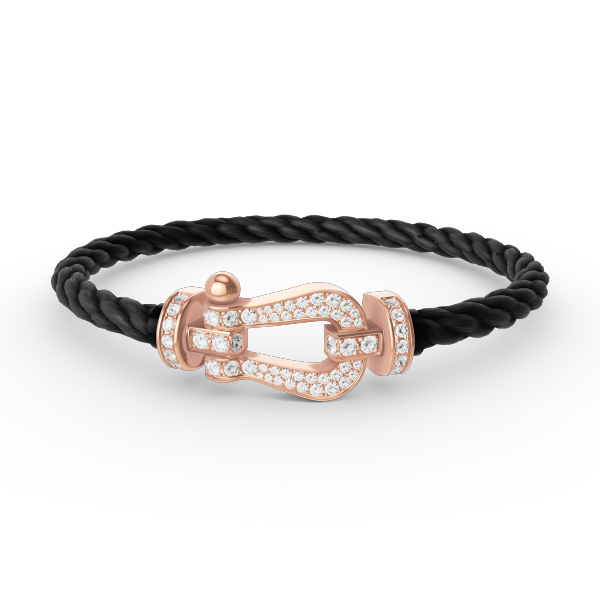 [Pearl Jewelrys]FORCE LARGE HORSESHOE FULL DIAMOND BRACELET ROSE GOLD