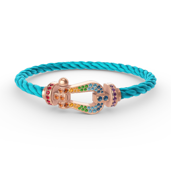 [Pearl Jewelrys]FORCE LARGE HORSESHOE  COLORED DIAMOND BRACELET ROSE GOLD