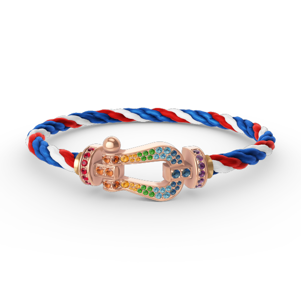 [Pearl Jewelrys]FORCE LARGE HORSESHOE  COLORED DIAMOND BRACELET ROSE GOLD
