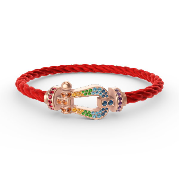 [Pearl Jewelrys]FORCE LARGE HORSESHOE  COLORED DIAMOND BRACELET ROSE GOLD