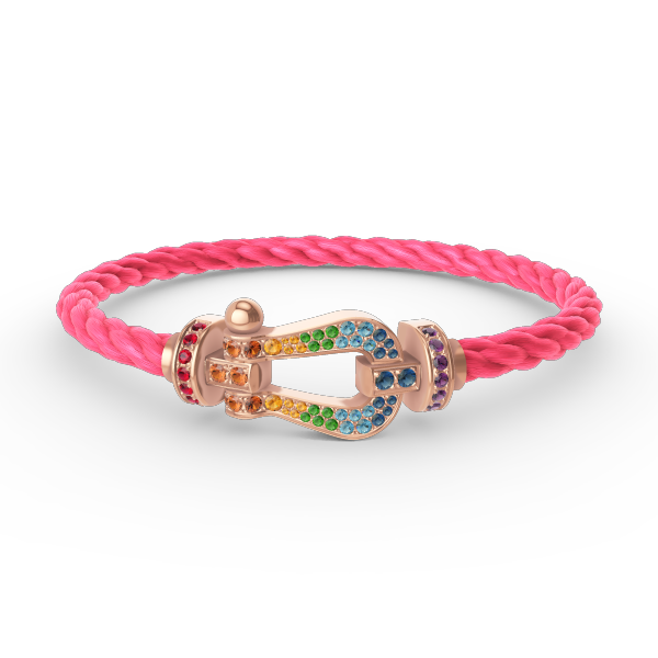 [Pearl Jewelrys]FORCE LARGE HORSESHOE  COLORED DIAMOND BRACELET ROSE GOLD