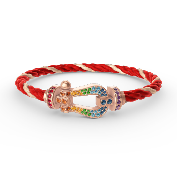 [Pearl Jewelrys]FORCE LARGE HORSESHOE  COLORED DIAMOND BRACELET ROSE GOLD