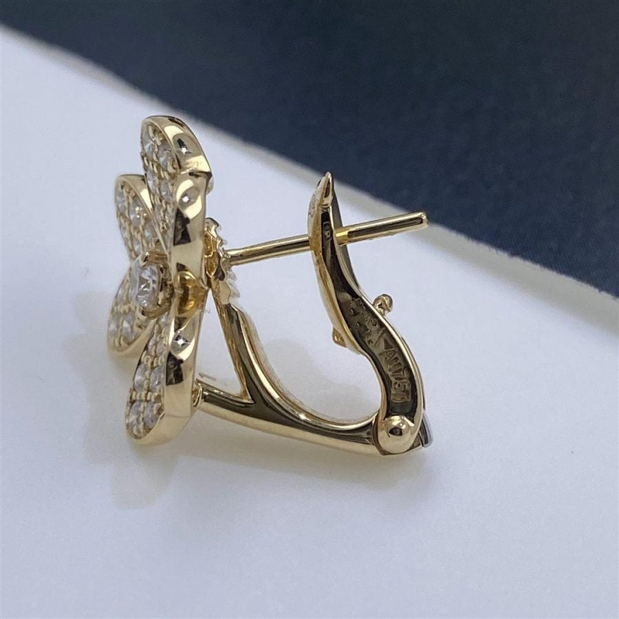 [Pearl Jewelrys]FRIVOLE GOLD FLOWER DIAMOND EARRINGS