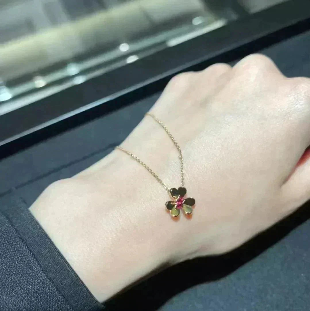 [Pearl Jewelrys]FRIVOLE GOLD FLOWER NECKLACE
