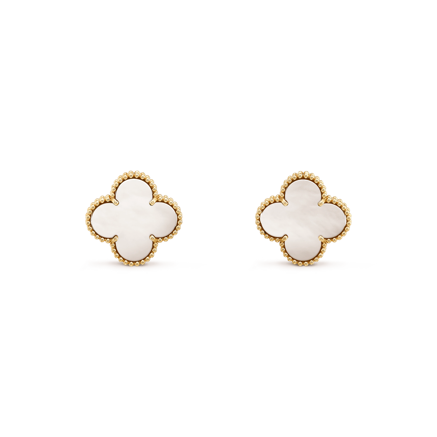 [Pearl Jewelrys]CLOVER MINI GOLD EARRINGS