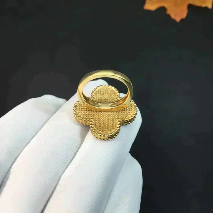 [Pearl Jewelrys]CLOVER MALACHITE RING
