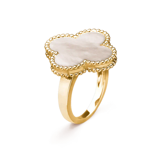 [Pearl Jewelrys]CLOVER WHITE MOP RING