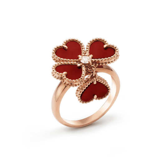 [Pearl Jewelrys]SWEET CLOVER CARNELIAN RING