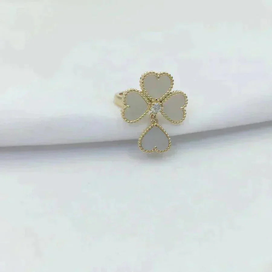 [Pearl Jewelrys]SWEET CLOVER WHITE MOP RING