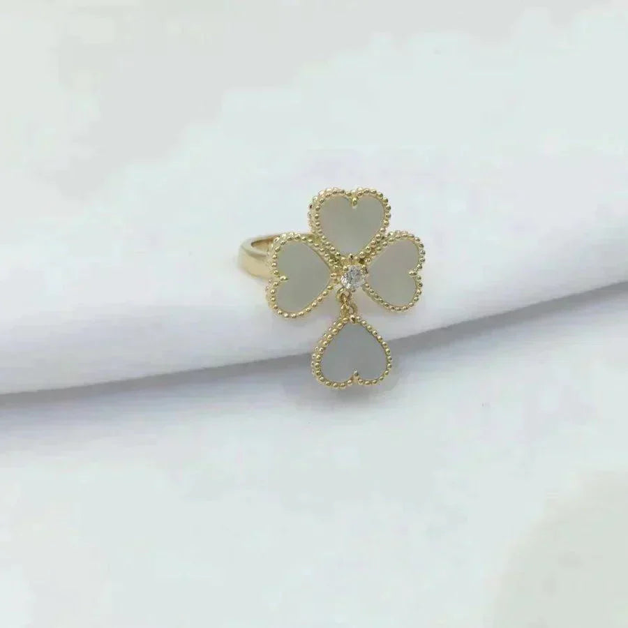 [Pearl Jewelrys]SWEET CLOVER WHITE MOP RING