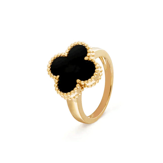 [Pearl Jewelrys]CLOVER ONYX RING