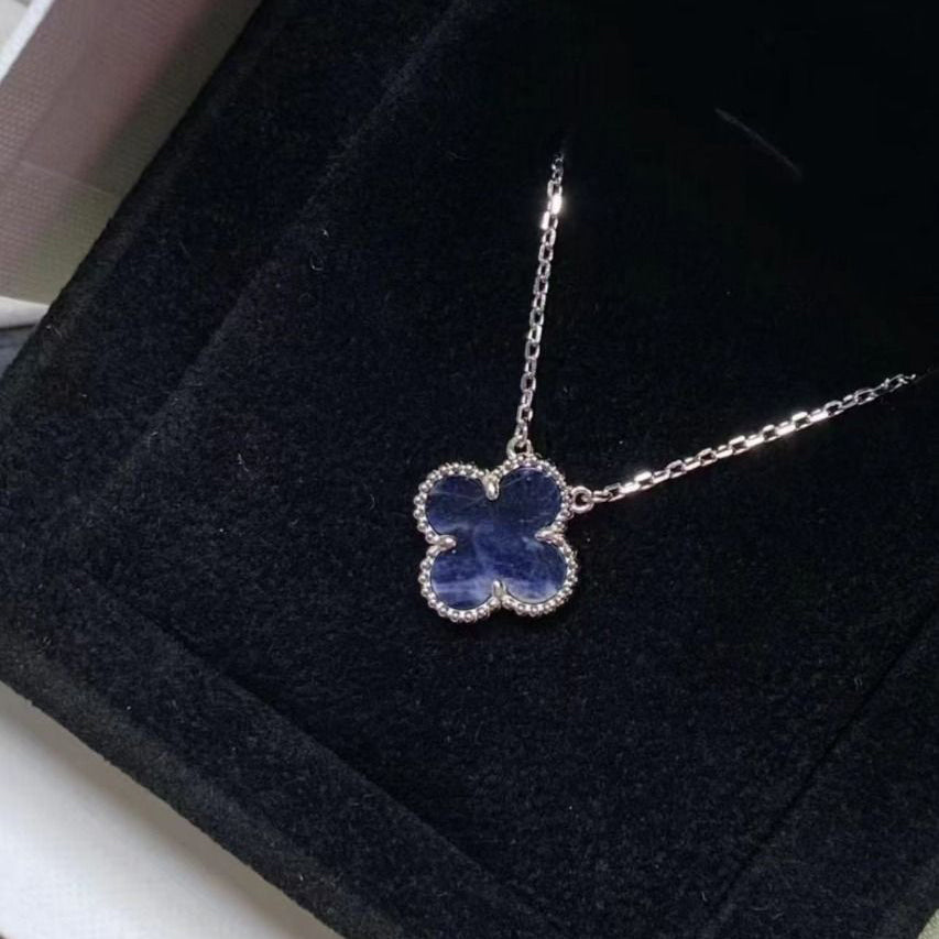 [Pearl Jewelrys]CLOVER 15MM PIETERSITE NECKLACE SILVER