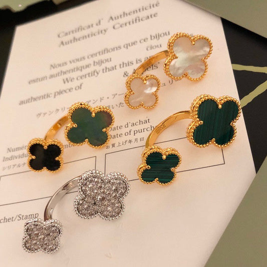[Pearl Jewelrys]CLOVER BETWEEN THE FINGER RING