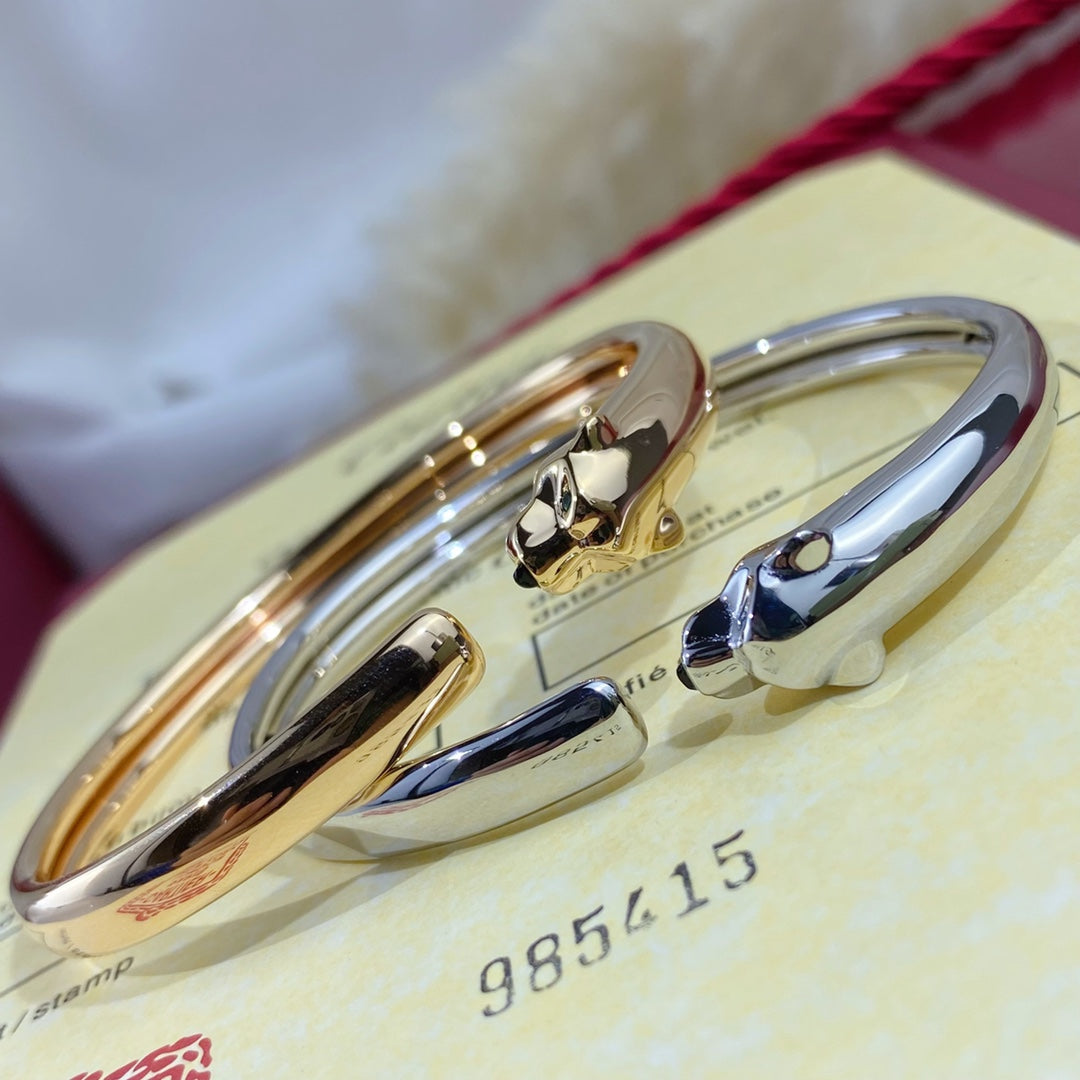 [Pearl Jewelrys]PANTHERE SILVER OPEN BRACELET