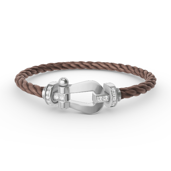 [Pearl Jewelrys]FORCE LARGE HORSESHOE HALF DIAMOND BRACELET SILVER