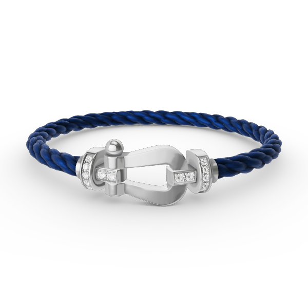 [Pearl Jewelrys]FORCE LARGE HORSESHOE HALF DIAMOND BRACELET SILVER