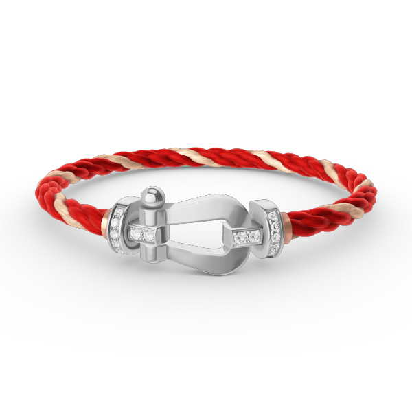 [Pearl Jewelrys]FORCE LARGE HORSESHOE HALF DIAMOND BRACELET SILVER