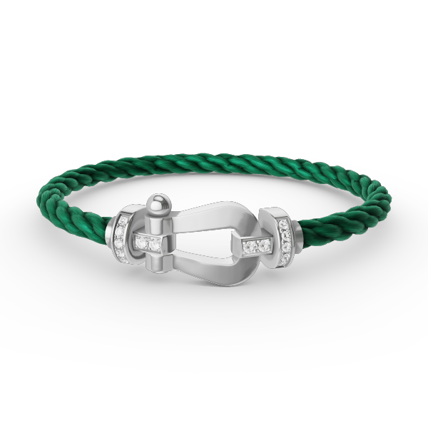[Pearl Jewelrys]FORCE LARGE HORSESHOE HALF DIAMOND BRACELET SILVER