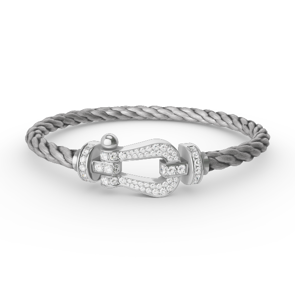 [Pearl Jewelrys]FORCE LARGE HORSESHOE FULL DIAMOND BRACELET SILVER