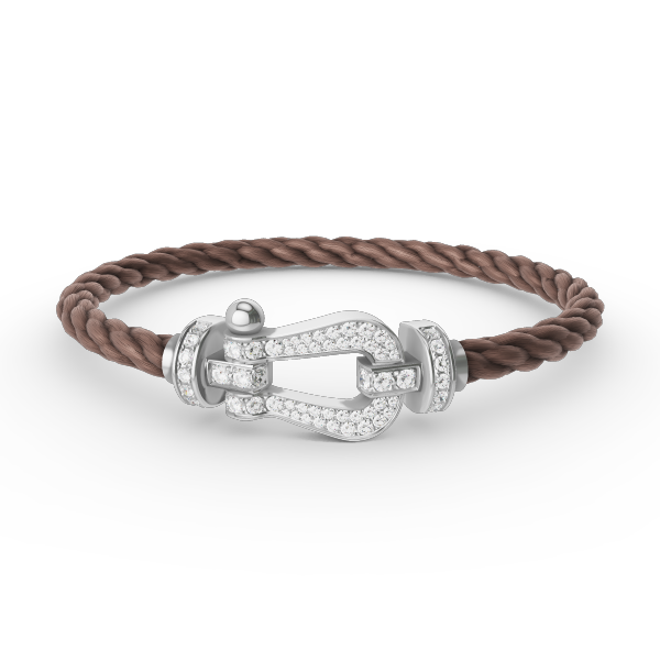 [Pearl Jewelrys]FORCE LARGE HORSESHOE FULL DIAMOND BRACELET SILVER