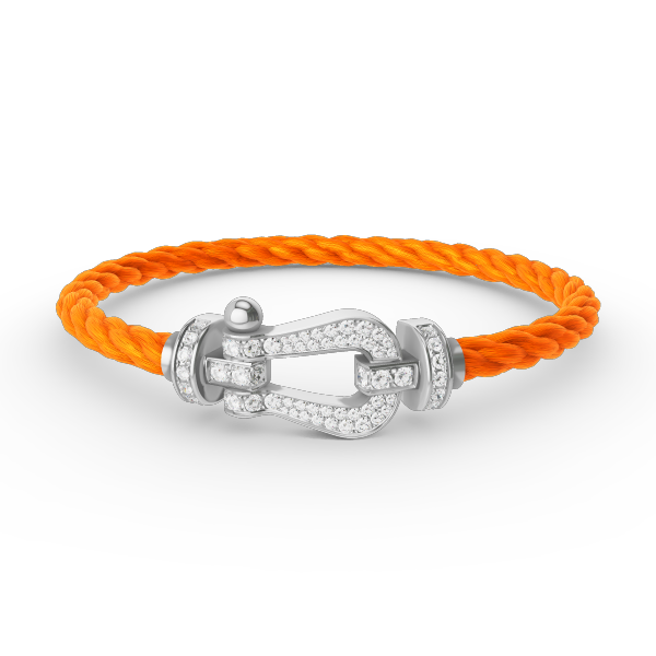 [Pearl Jewelrys]FORCE LARGE HORSESHOE FULL DIAMOND BRACELET SILVER