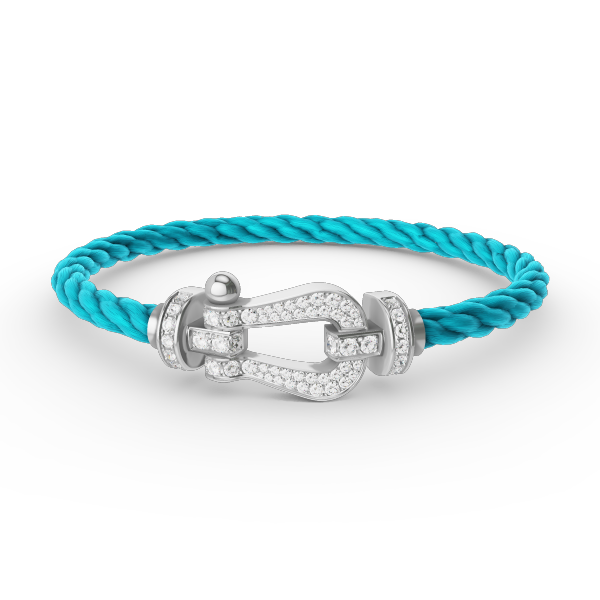 [Pearl Jewelrys]FORCE LARGE HORSESHOE FULL DIAMOND BRACELET SILVER