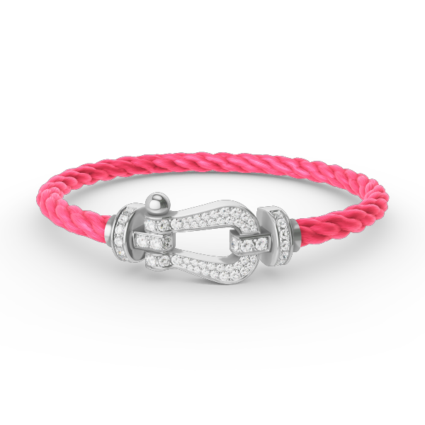 [Pearl Jewelrys]FORCE LARGE HORSESHOE FULL DIAMOND BRACELET SILVER