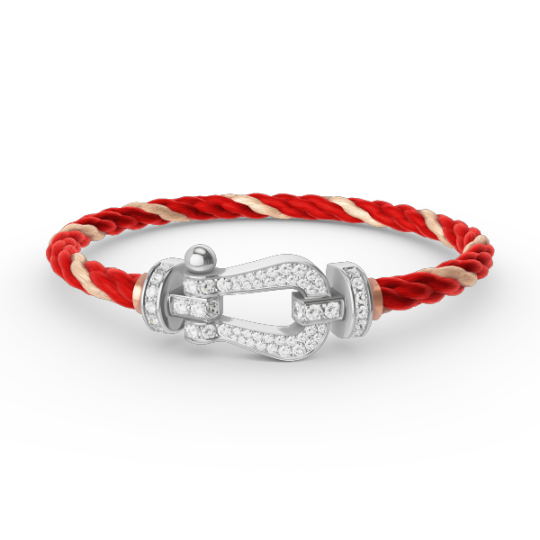 [Pearl Jewelrys]FORCE LARGE HORSESHOE FULL DIAMOND BRACELET SILVER