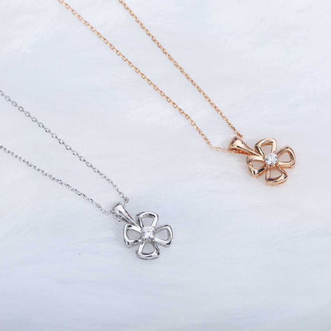 [Pearl Jewelrys]FIOREVER NECKLACE DIAMOND CENTER