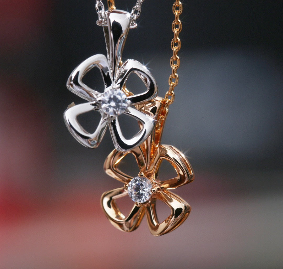 [Pearl Jewelrys]FIOREVER NECKLACE DIAMOND CENTER