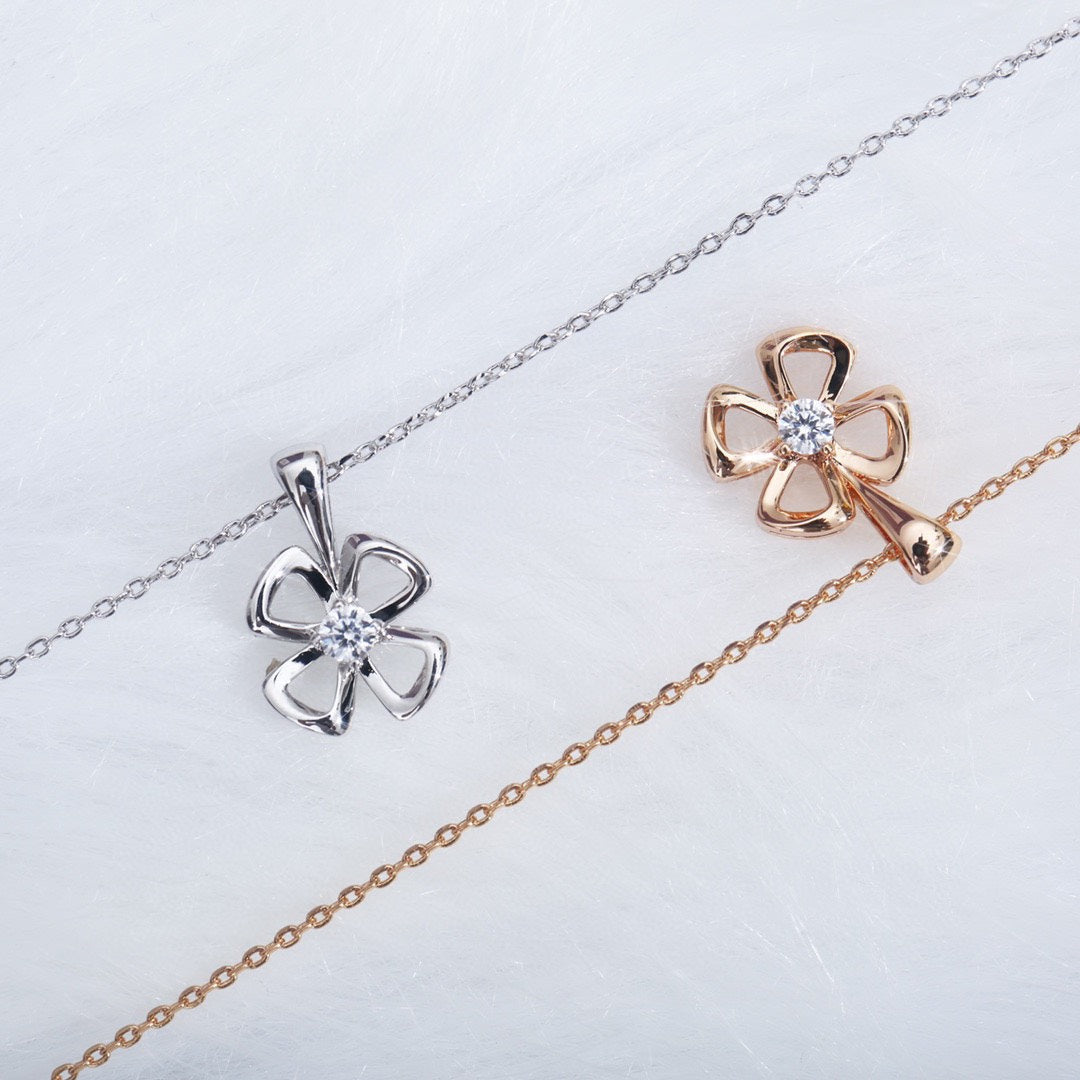 [Pearl Jewelrys]FIOREVER NECKLACE DIAMOND CENTER